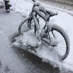 snow and bike